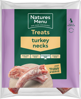 Natures Menu Frozen Raw Chews Turkey Necks 500g