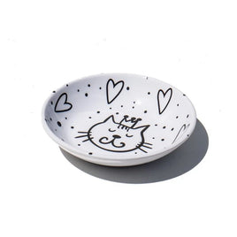 Tarhong Black and White Princess Cat Saucer