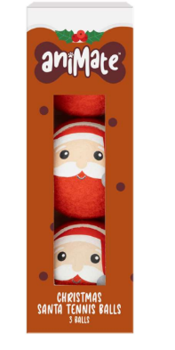 AniMate Santa Tennis Ball Pack of 3