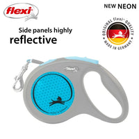 flexi New NEON, tape leash M: 5 m, neon blue