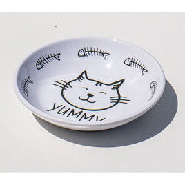 Tarhong Black and White Yummy Cat Saucer