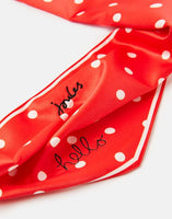 Joules Red "Hello" Polka Dot Dog Neckerchief One Size