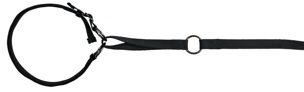 Trixie Experience Black Martingale Collar & Lead Set XS–S: 1.20m, 36–42cm / 15mm