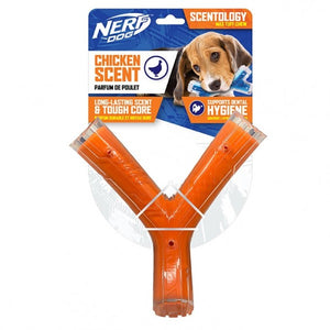 Nerf Scentology TPR Chicken Wishbone Dog Toy