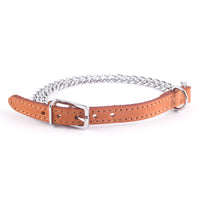 Ancol 2 Row Chain Choke Collar Leather