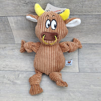 Fofos Brown Cow Plush Squeaky Dog Toy 26cm