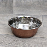 Rosewood Stylish and Modern Copper Non Slip Stainless Steel Dog Bowl, 940ml