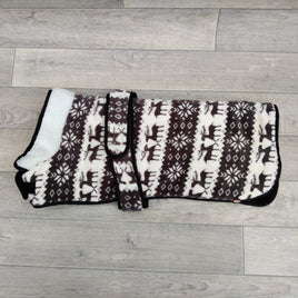 Trixie Fleece Santa Dog Coat M: 45cm Grey & White