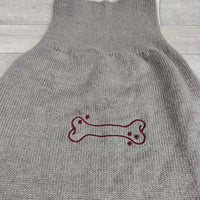 Trixie Knit Dog Sweater Jumper Grey/Beige/Burgundy 90cm