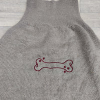 Trixie Knit Dog Sweater Jumper Grey/Beige/Burgundy 90cm