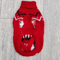 Ancol Small Bite Christmas Reindeer Knitted Dog Jumper Sweater XXS 8"