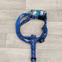Trixie One Touch Modern Art Dog Harness Blue, XL: 80-100cm, Newfoundland Staffie