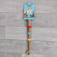 Lazybones Wood Loofah Play Perch Medium 28 X 3.5cm