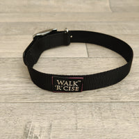 Walk 'R' Cise Black Nylon Dog Collar 24mm X 41-50cm Neck