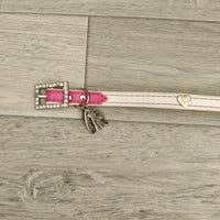 Me To You Pink White Diamante Puppy Collar 19-26cm Neck