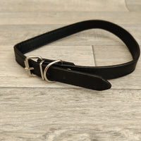 Black Leather Adjustable Dog Collar 16mm X 40-51cm Neck
