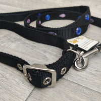 Dog Nylon Jewel Collar & Lead Set 2.0x120cm + 2.0x42-50cm