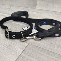 Dog Nylon Jewel Collar & Lead Set Comfy Handle 2.0x120cm + 2.0x42-50cm