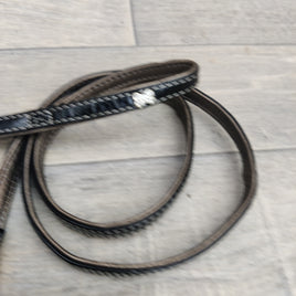Hemmo & Co Pawgeous Black Lead & Collar Set Glitter Bone 12mm X 10-12"