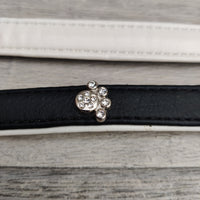 BBD Diamante Paw Lead, 3/4 x 48-inch, Black - BBD Pet Products