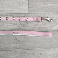 Macstar Love Heart Studs Pink Art Leather Leads