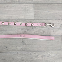 Macstar Love Heart Studs Pink Art Leather Leads