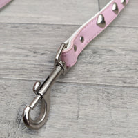 Macstar Love Heart Studs Pink Art Leather Leads