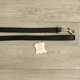 ITSC Black Real Leather Glitter Black Leather Dog Lead 102cm