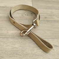 Mint Green Genuine Leather Dog Lead 25mm x 90cm