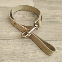 Mint Green Genuine Leather Dog Lead 25mm x 90cm