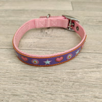 Hi-Craft Pink Nylon & Rubber Dog Collar 33-40cm x 18mm