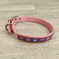 Hi-Craft Pink Nylon & Rubber Dog Collar 33-40cm x 18mm