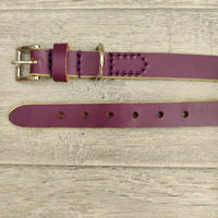 Ancol Indulgence Leather Dog Collar Grape 45-59cm (Sz 6-7)