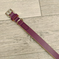 Ancol Indulgence Leather Dog Collar Grape 45-59cm (Sz 6-7)