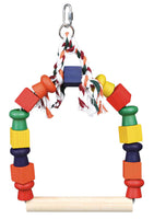 Trixie Arch Bird Swing With Colourful Wooden Blocks 20 × 29cm