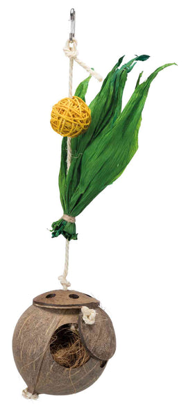 Trixie Coconut On A Sisal Rope, 35cm for Parakeets, Cockatiels