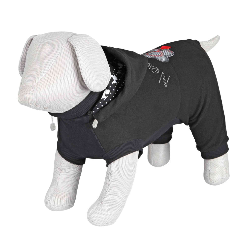 Trixie Trento Full Body Dog Jumper Hoodie Onesie Pullover Black M: 45cm Cockerpoo