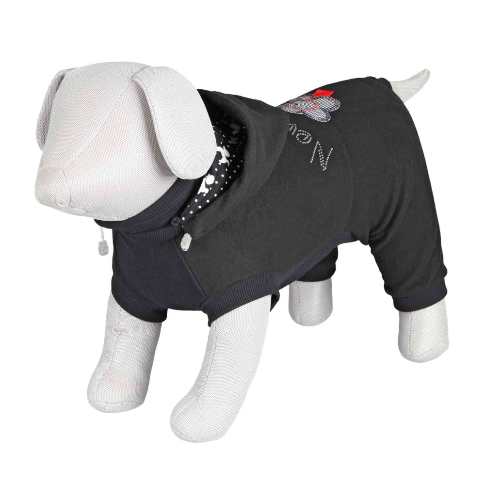 Trixie Trento Full Body Dog Jumper Hoodie Onesie Pullover Black S: 33cm Jack Russell