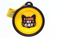 I Love My Cat Cat Collapsible Travel Pet Bowl Gift Stocking Filler