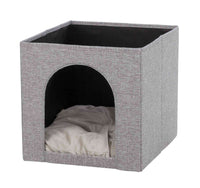 Trixie Cat Cuddly Cave Bed For Kallax Shelves, Grey, 33x33x37cm