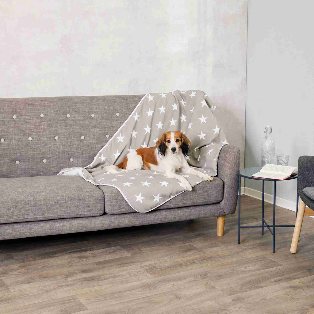Trixie Stars Blanket, 100 X 70cm, Dark Grey-Brown/White