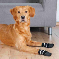 Trixie Non-Slip Dog Socks With All-Round Rubber Coating 2Pk, Black