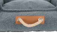 Trixie Be Nordic Fohr Robust High Quality Soft Dog Bed, Square, Grey