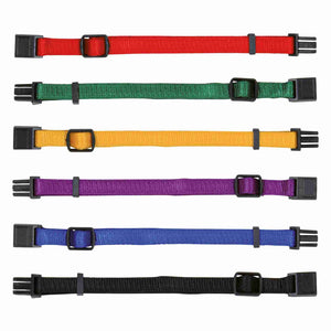 Trixie Puppy Collars Set To Tell Puppies Apart - 6 Pcs Red, Green, Yellow, Purple, Blue, Black