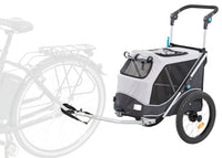 Bicycle Trailer For Dogs, Quick-fold, Small: 58x93x74/114cm, Grey