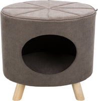 Trixie Grey Taupe Marcy Cat Cave Ottoman 50 × 47 × 38cm