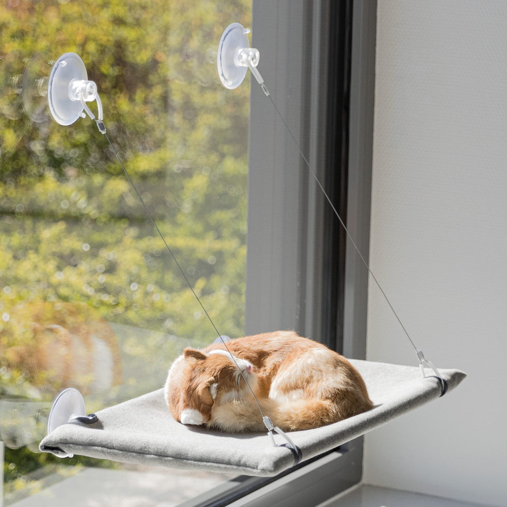 Trixie Window Platform, Velour, 50x30cm, Grey