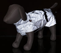 Trixie Lunas Raincoat, Reflective, Small 40cm, Silver Blue