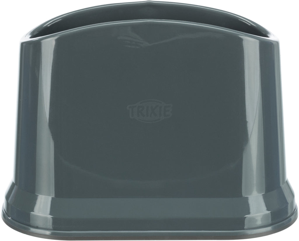 Litter box with top scoop holder