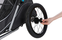 Bicycle Trailer For Dogs, Quick-fold, Small: 58x93x74/114cm, Grey